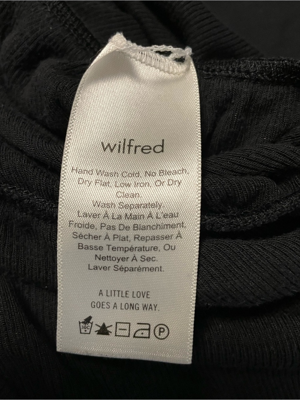 Wilfred Aritzia Black Cross Front Long Sleeve Deep V-Neck Shirt Women’s Medium - Picture 9 of 10